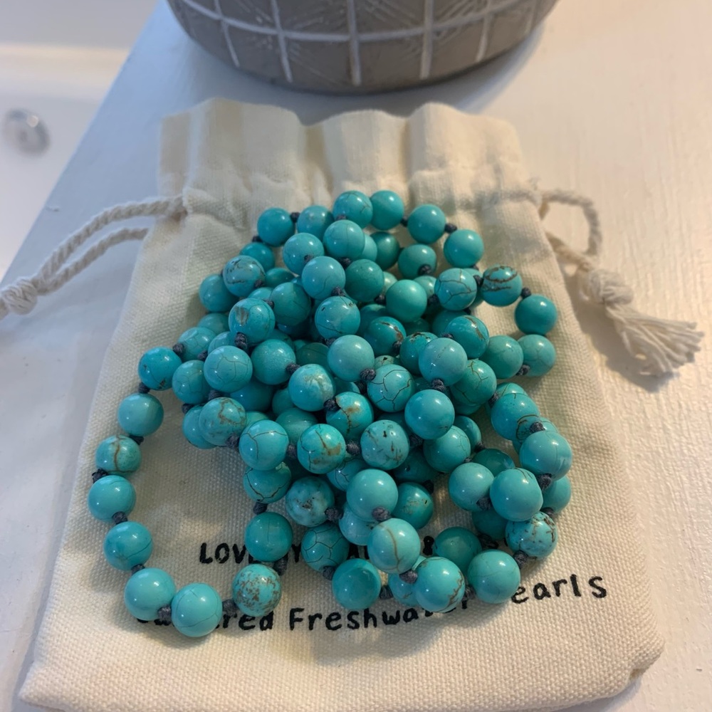 Turquoise long necklace